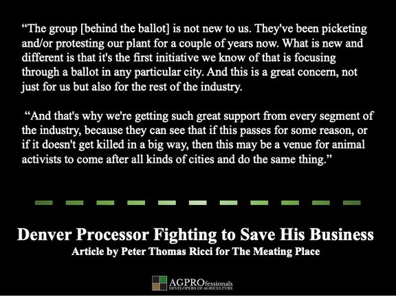 Processing Plants are fighting against a group behind a ballot that will ruin their businesses and livelihoods. 