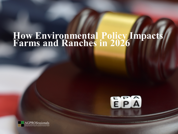 Environmental policy is not just theoretical for farmers and ranchers. It consists of rules and interpretations that can impact land values, operational choices, permitting timelines, and long-term planning. Throughout the U.S., producers are navigating a changing regulatory landscape that will affect everything from water management to compliance costs to the speed at which they can implement improvements. In 2026, several specific legislative and regulatory developments are leading the way, presenting both challenges and opportunities for rural America. Understanding these policies and their real-life implications is essential for any agricultural operation’s strategic planning. Your Voice Matters - How Environmental Policy Impacts Farms and Ranches in 2026