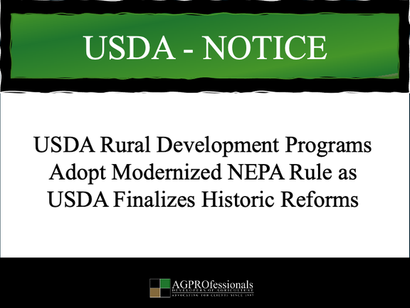 USDA Rural Development Programs Adopt Modernized NEPA Rule as USDA Finalizes Historic Reforms .png