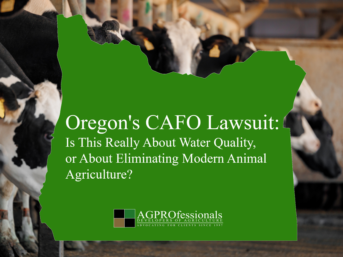 Oregon's CAFO Lawsuit