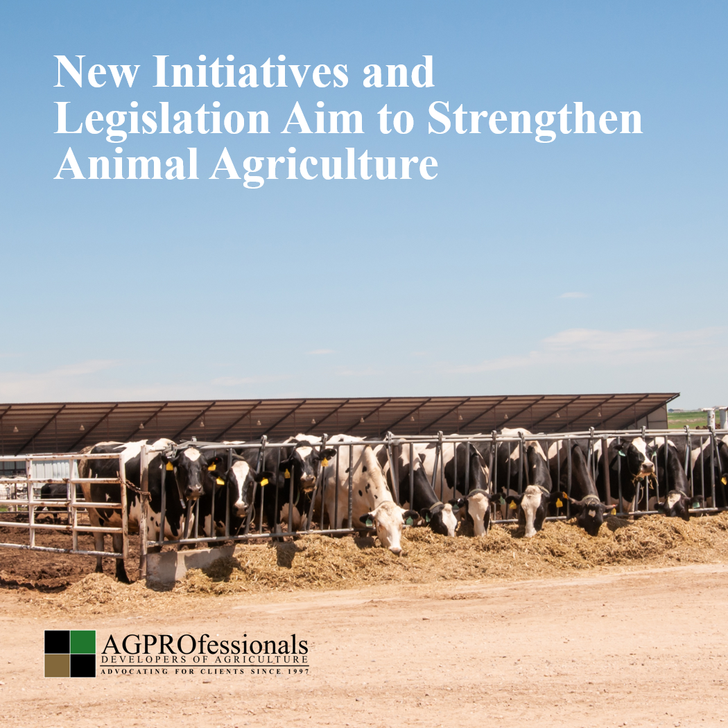 New Initiatives and Legislation Aim to Strengthen Animal Agriculture 