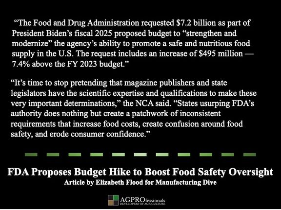 The Food and Drug Administration is requesting $7.2 billion to "strengthen and modernize" the ability to promote nutritious food