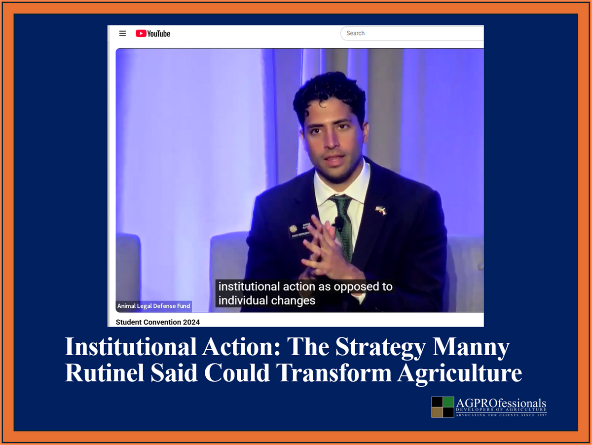 From Vegan Outreach to Institutional Action: The Strategy Manny Rutinel Said Could Transform Agriculture