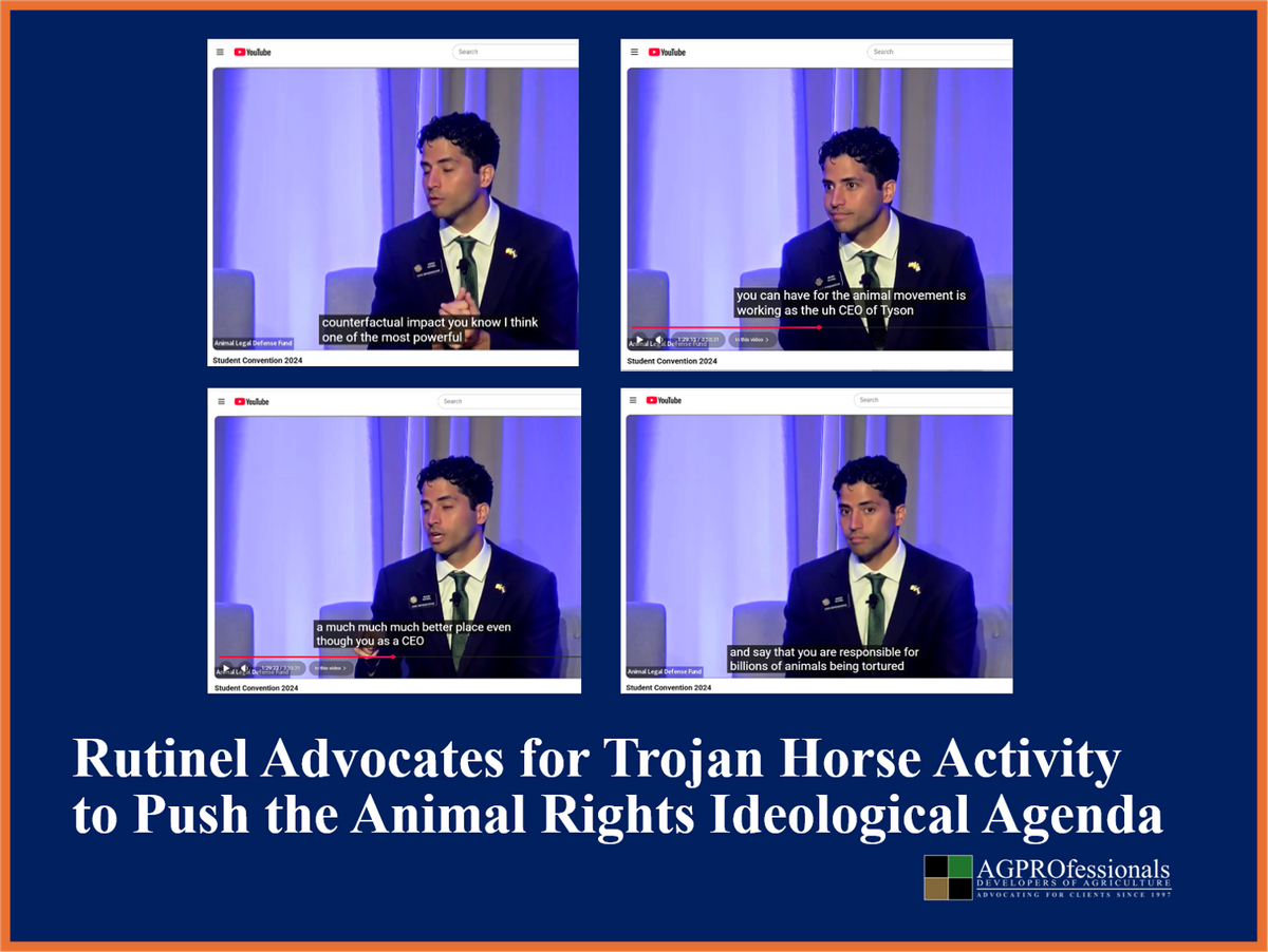 Rutinel Advocates for Trojan Horse Activity to Push the Animal Rights Ideological Agenda 
