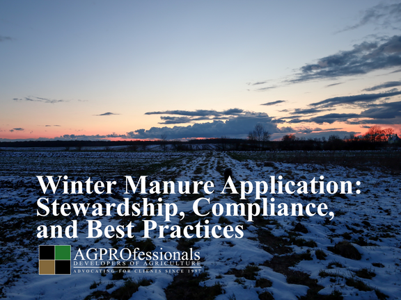 Winter conditions always create challenges for livestock producers, especially when it comes to responsibly managing manure while protecting water quality and staying compliant with state guidance. Proper planning ahead of winter weather, like dewatering ponds to maintain capacity, can make all the difference for livestock producers. Winter Manure Application