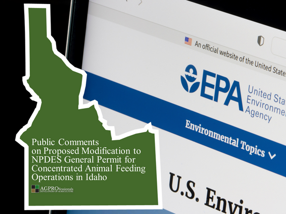 Idaho EPA Region 10 Comment on NPDES General Permit for CAFOs