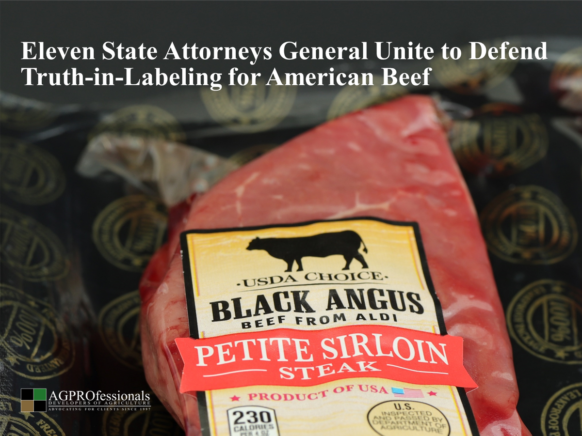 Eleven State Attorneys General Unite to Defend Truth in Labeling for American Beef 
