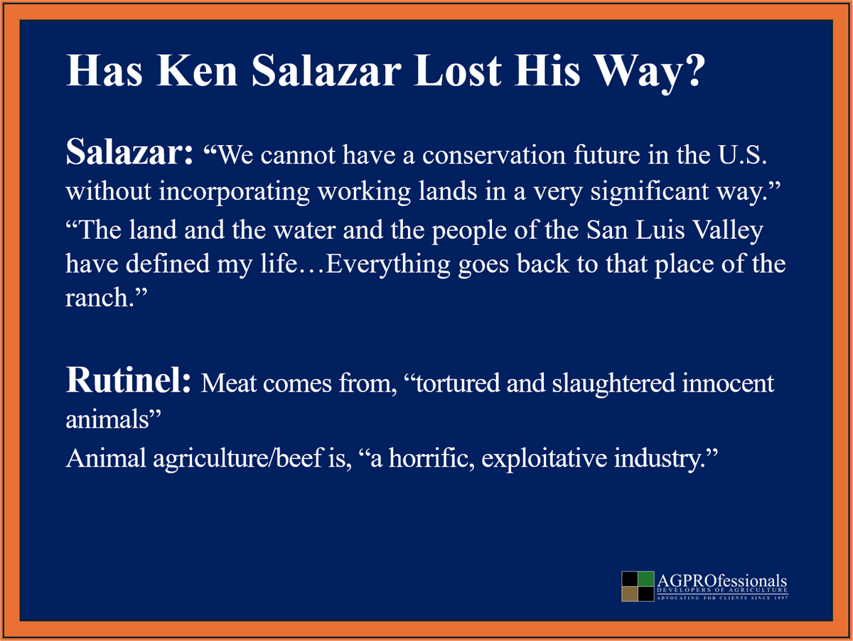 Has Ken Salazar Lost His Way? Why Is He Endorsing a Known Animal Rights Activist? 