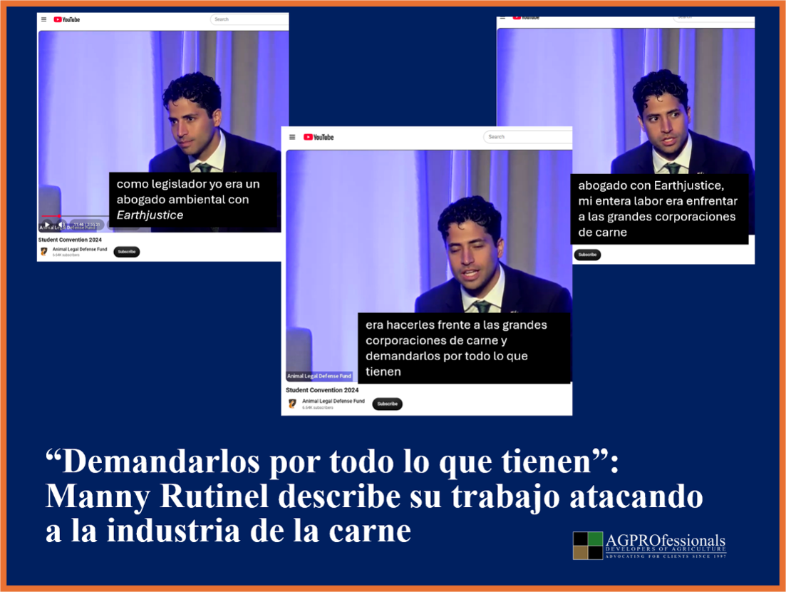 “Demandarlos por todo lo que tienen”: Manny Rutinel describe su trabajo atacando a la industria de la carne