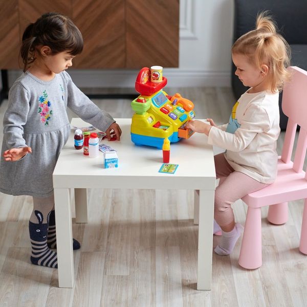 two girls pretend playing
