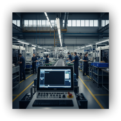 A manufacturing floor stalled due to a power outage