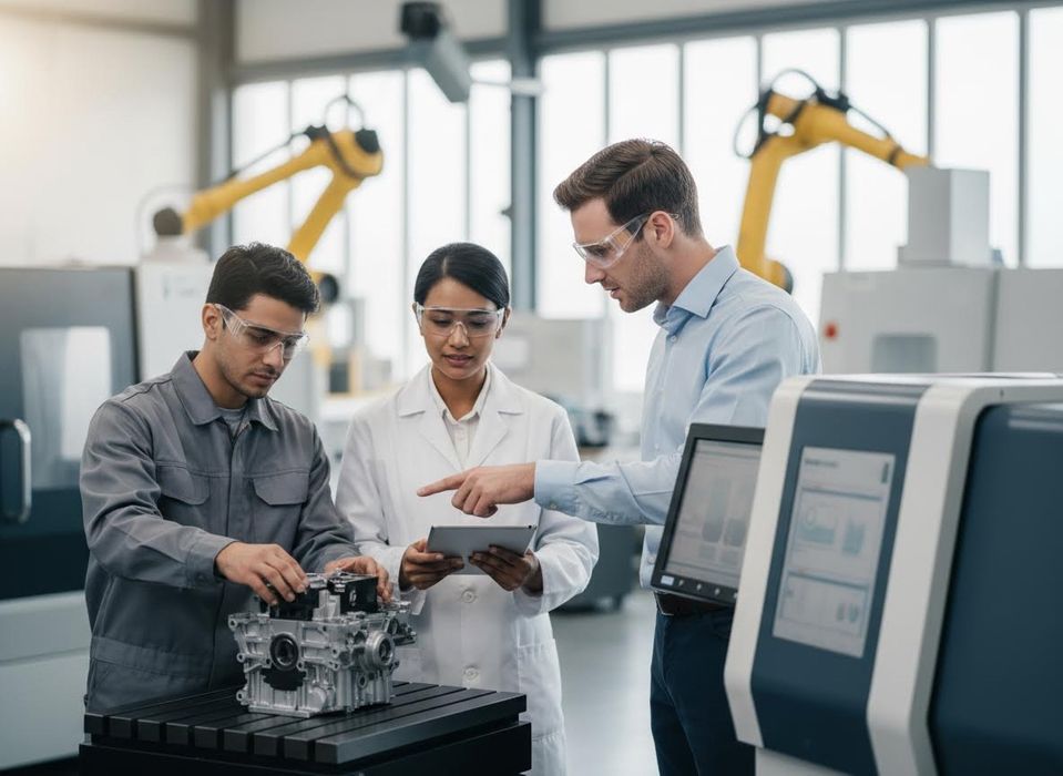 Engineers and Scientist Collaborating in Advanced Manufacturing