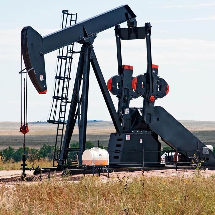 oil rig in field