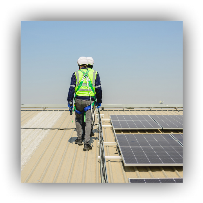 solar panels on building roof 