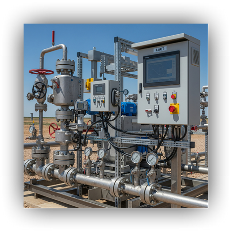 Lease Automatic Custody Transfer unit with digital sensors and live data feed