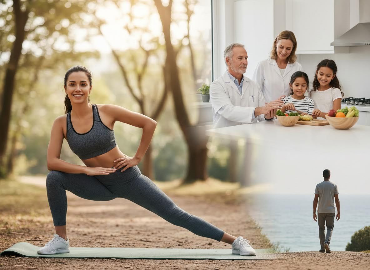 Comprehensive Wellness and Healthy Lifestyle Collage