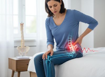 Woman Experiencing Lower Back and Sciatic Nerve Pain