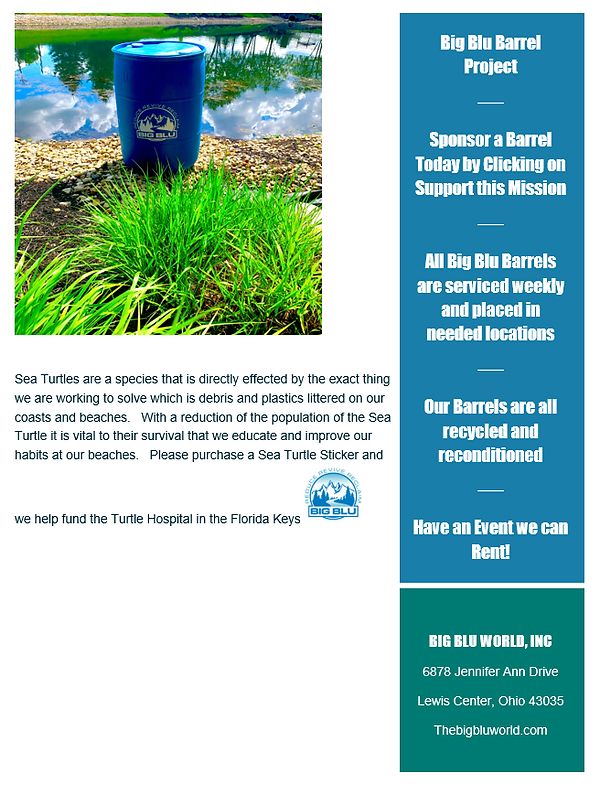 Blue Barrel project flyer