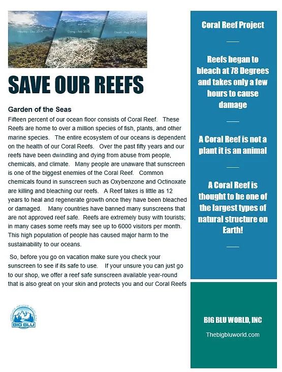 Save our reefs brochure