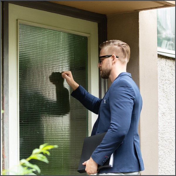 Person knocking on door