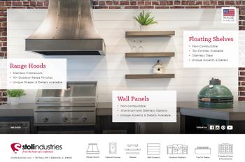 Stoll Industries Range Hoods Wall Panels Floating Shelves