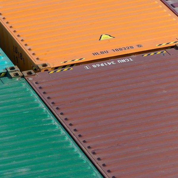 tops of containers