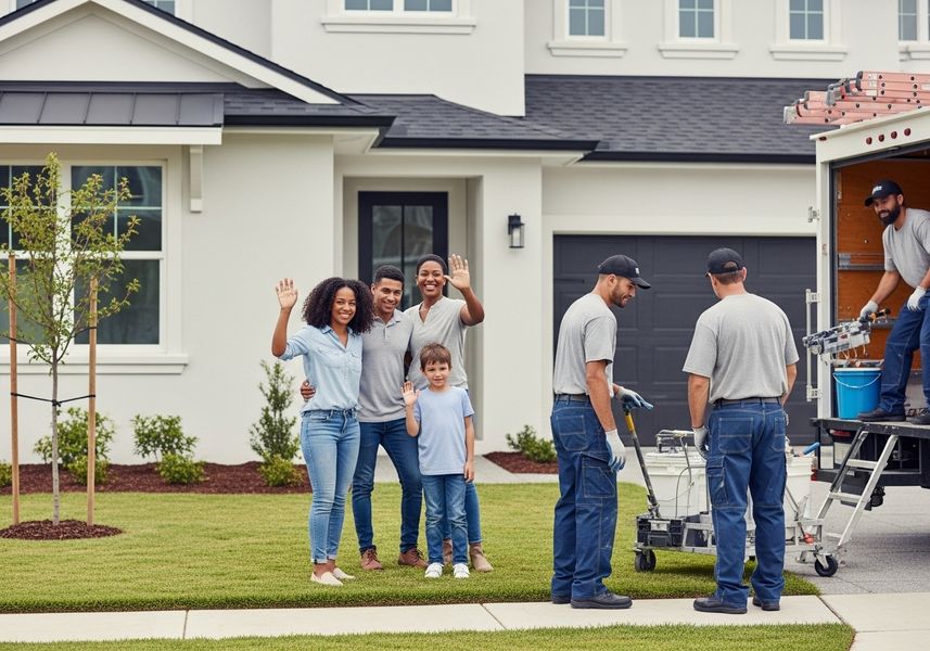 Happy Family Welcoming House Painters