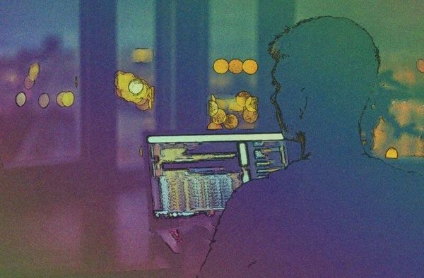 man using the computer