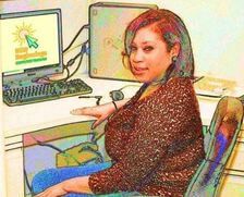 woman on computer woman on computer