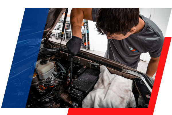 cleaning an engine bay