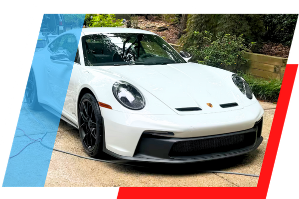 washed and detailed sports car