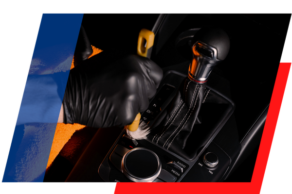 cleaning a shifter in a car