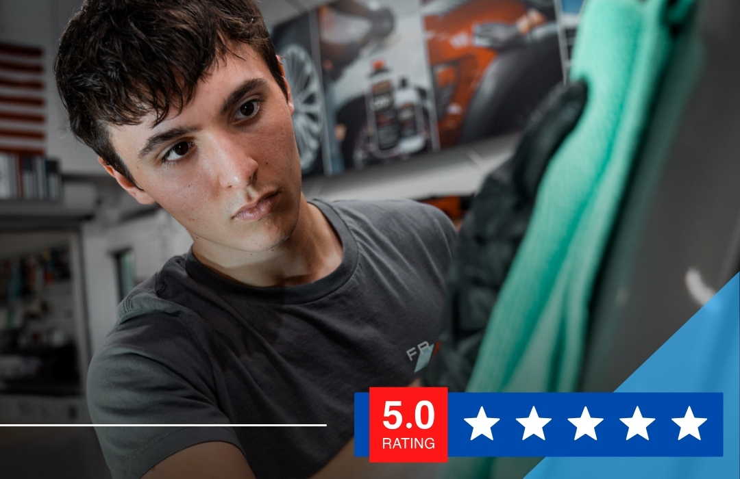 cleaning an exterior of a car