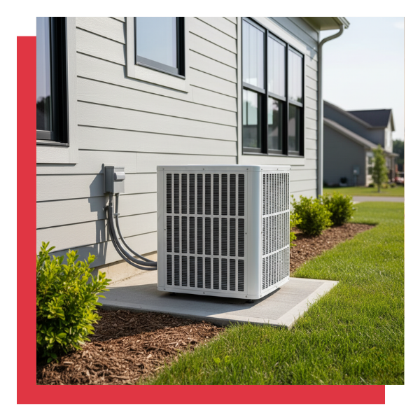 an hvac unit outside home