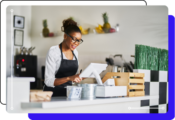 image of a shop owner