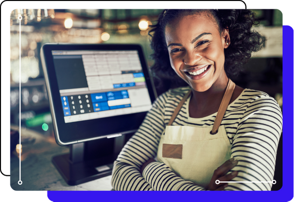 image of a server and a pos system