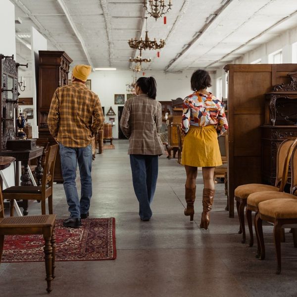 people shopping for furniture
