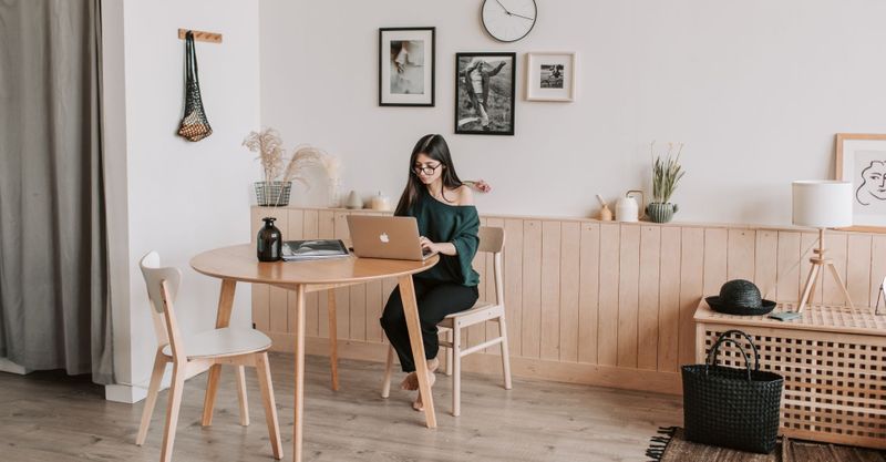 woman using her computer