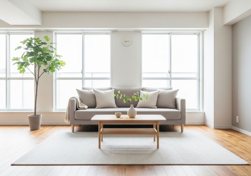 A bright, modern townhome living room