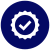 icon of badge and check mark