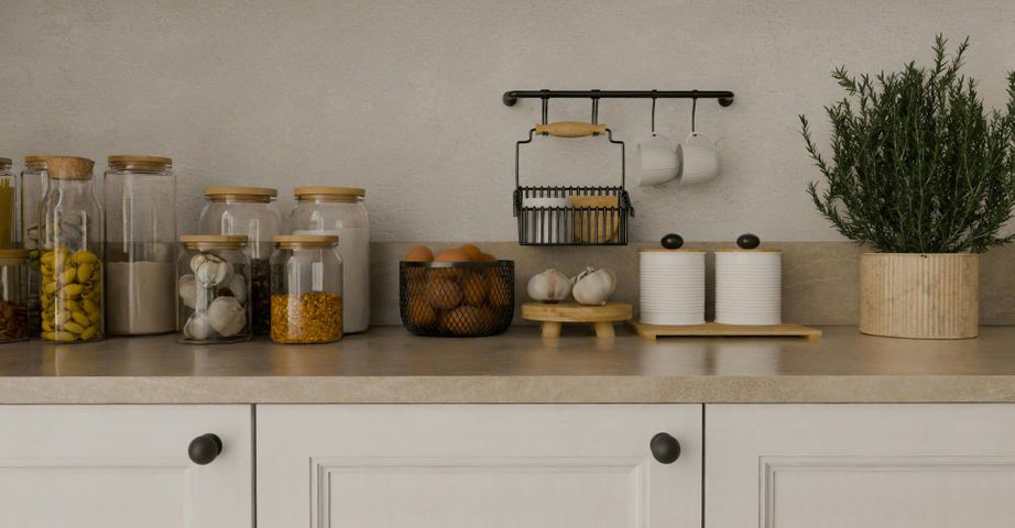 organized kitchen counter
