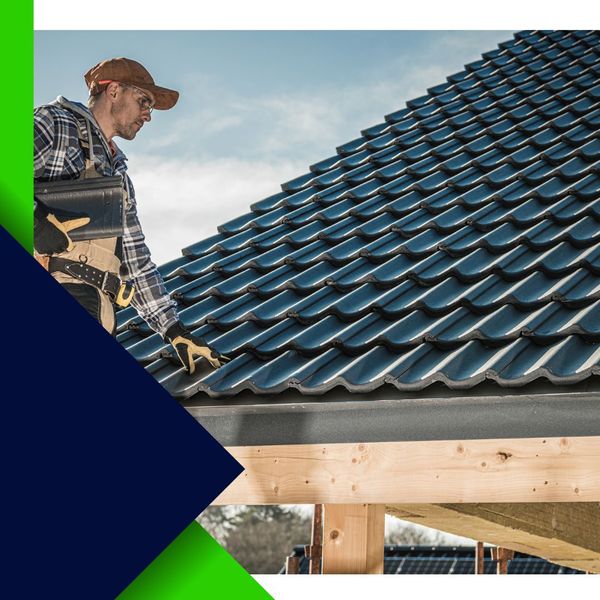 Image of a man working on a roof