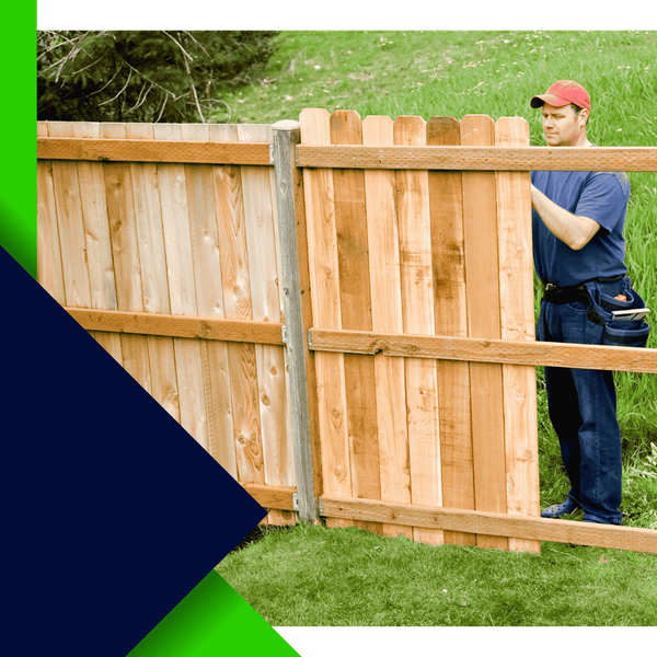 Image of a fence being put up