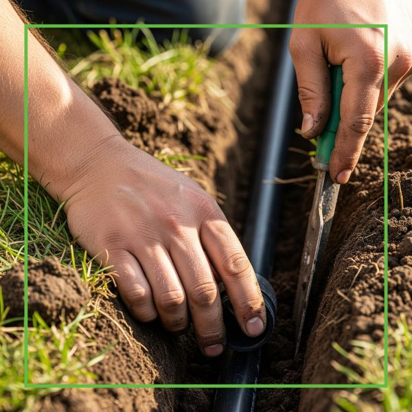 Putting pipes in ground