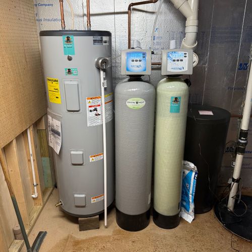 completed water heater project