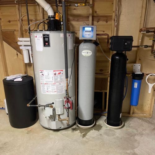 completed water heater project