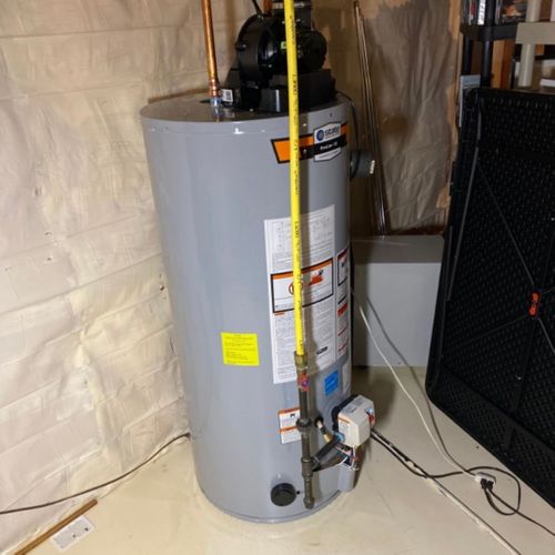 completed water heater project