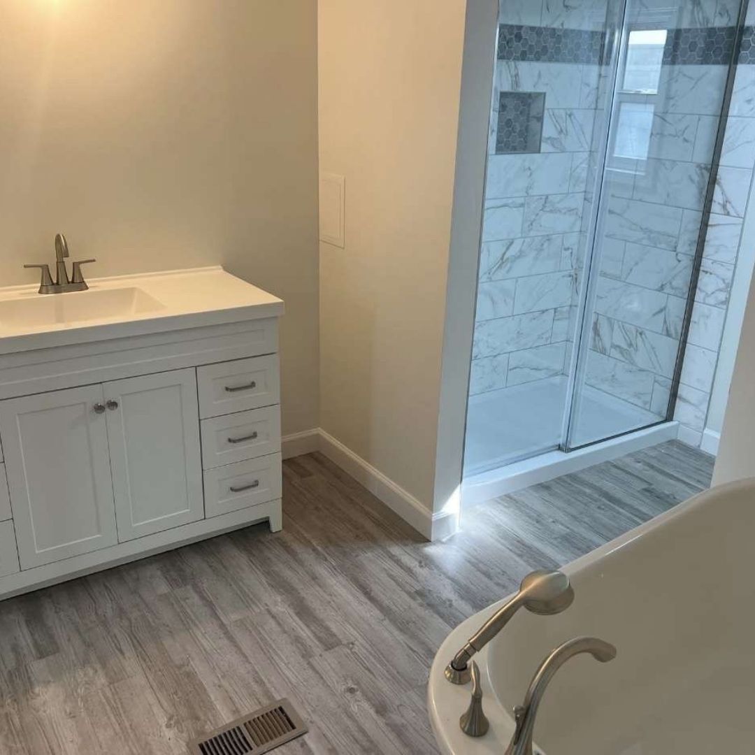 Renovated residential bathroom Renovated residential bathroom