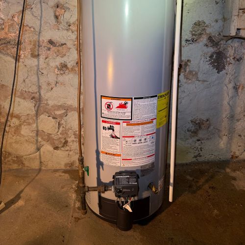 completed water heater project