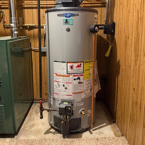 completed water heater project